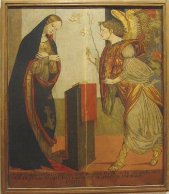Bernardino di Mariotto, Annunciazione, San Severino, Pinacoteca Tacchi Venturi